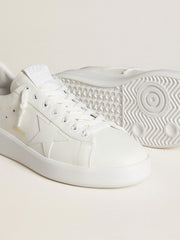 Golden Goose Men's Purestar with leather star and croc-print leather heel tab