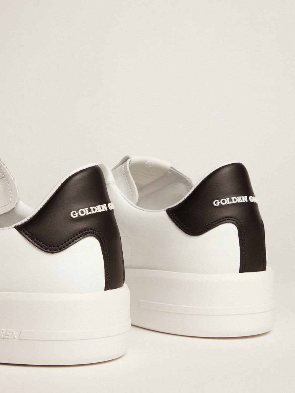 Golden Goose Men's Purestar with leather star and black leather heel tab