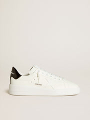 Golden Goose Men’s Purestar with leather star and black patent leather heel tab