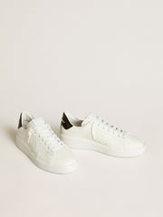 Golden Goose Men’s Purestar with leather star and black patent leather heel tab