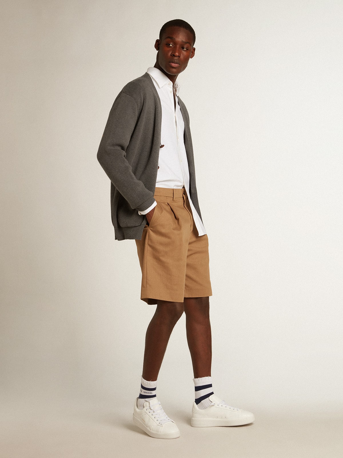 Golden Goose Men’s bio-based Purestar with white star and heel tab