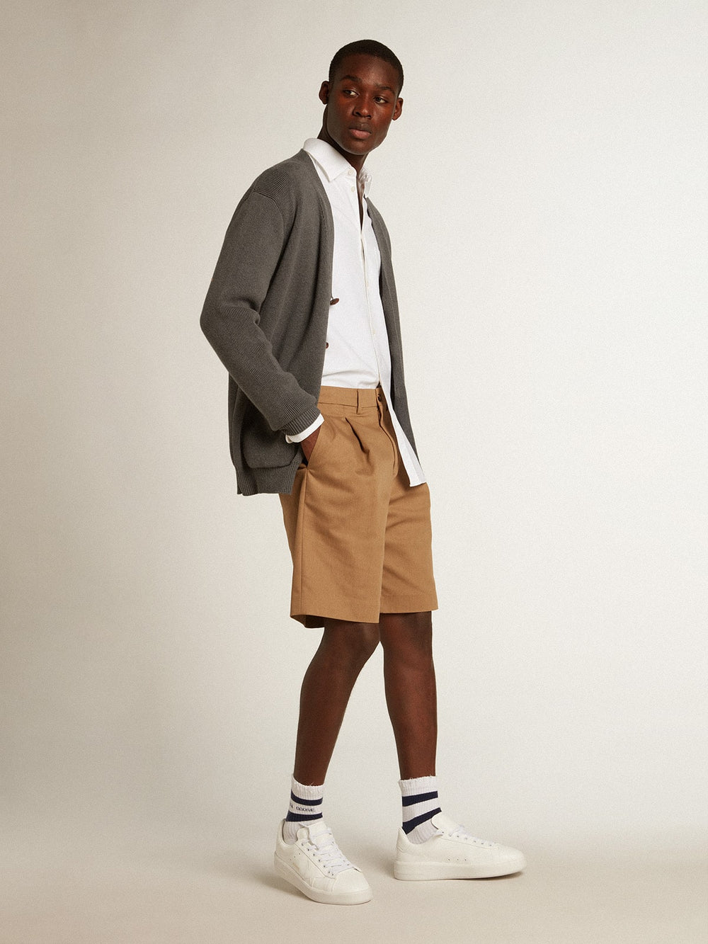 Golden Goose Men’s bio-based Purestar with white star and heel tab