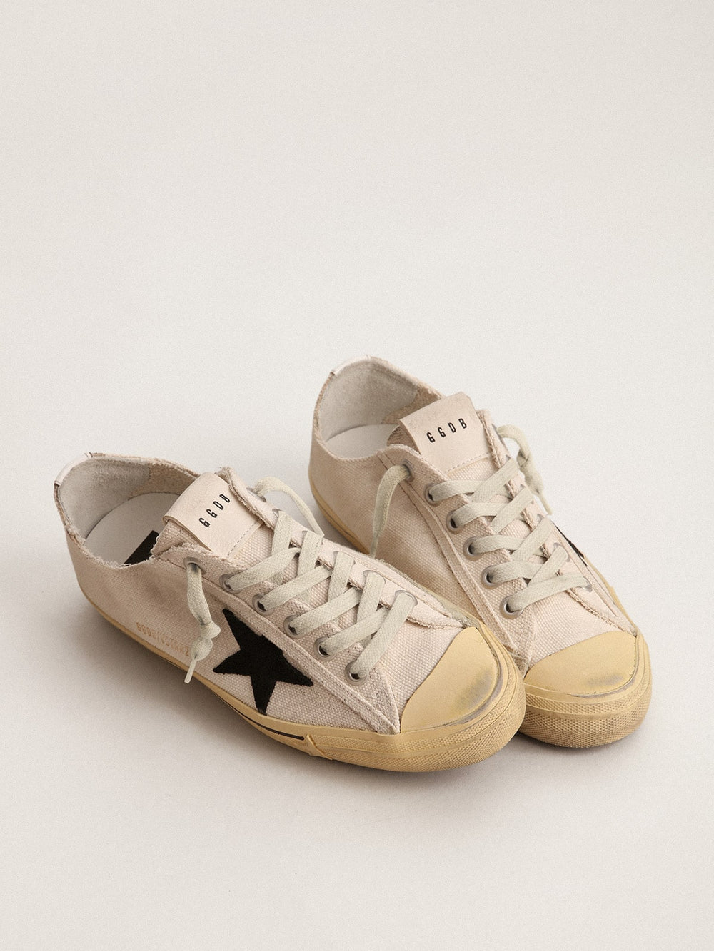 Golden Goose Men's V-Star  with black suede star and embroidered lettering