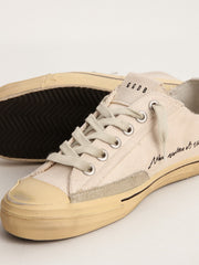 Golden Goose Men's V-Star  with black suede star and embroidered lettering
