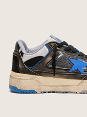 Golden Goose Men's Forty2 in black foam rubber and leather with TPU star and black leather heel tab