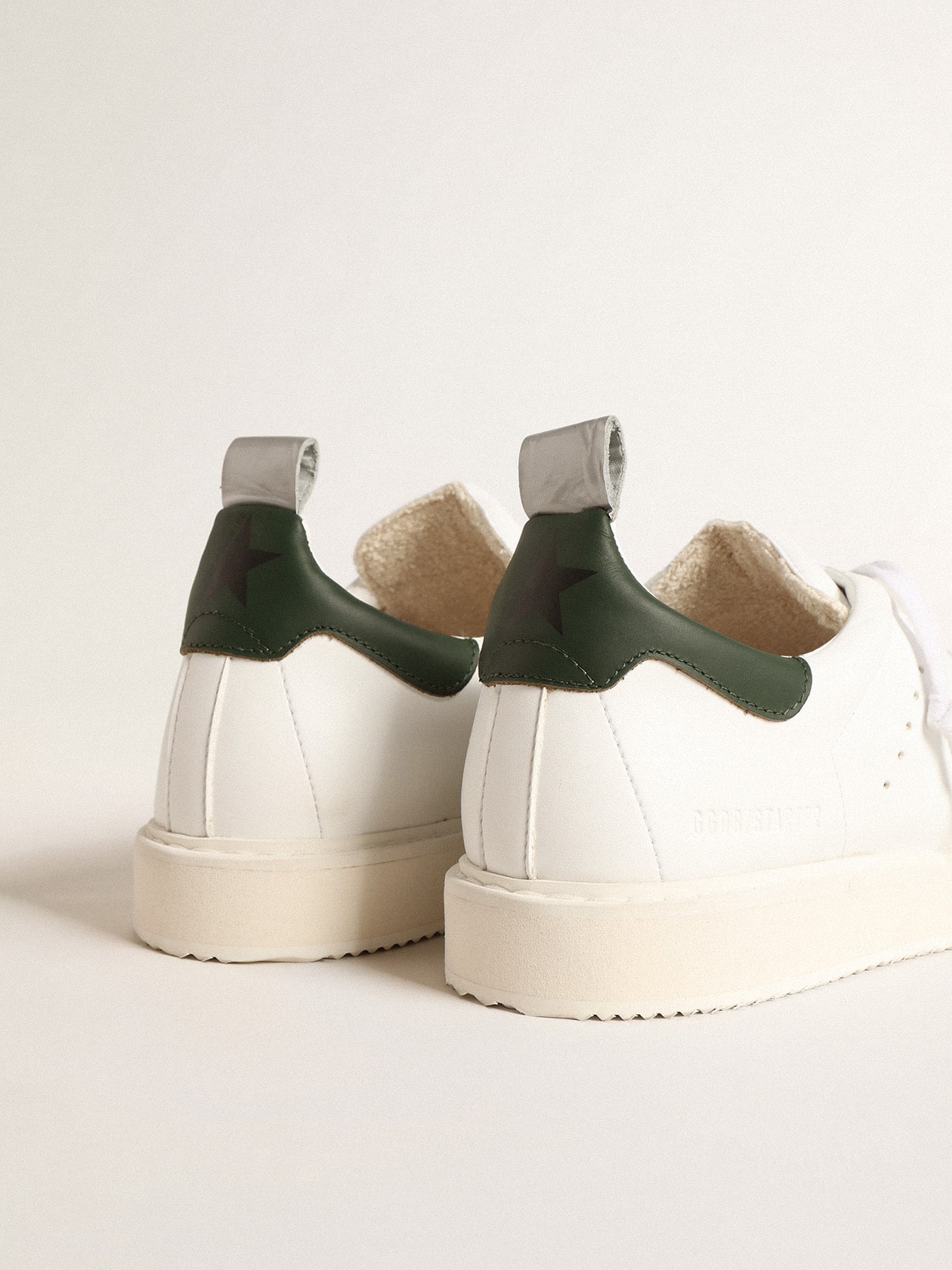 Golden Goose Bio-based Starter with green leather heel tab