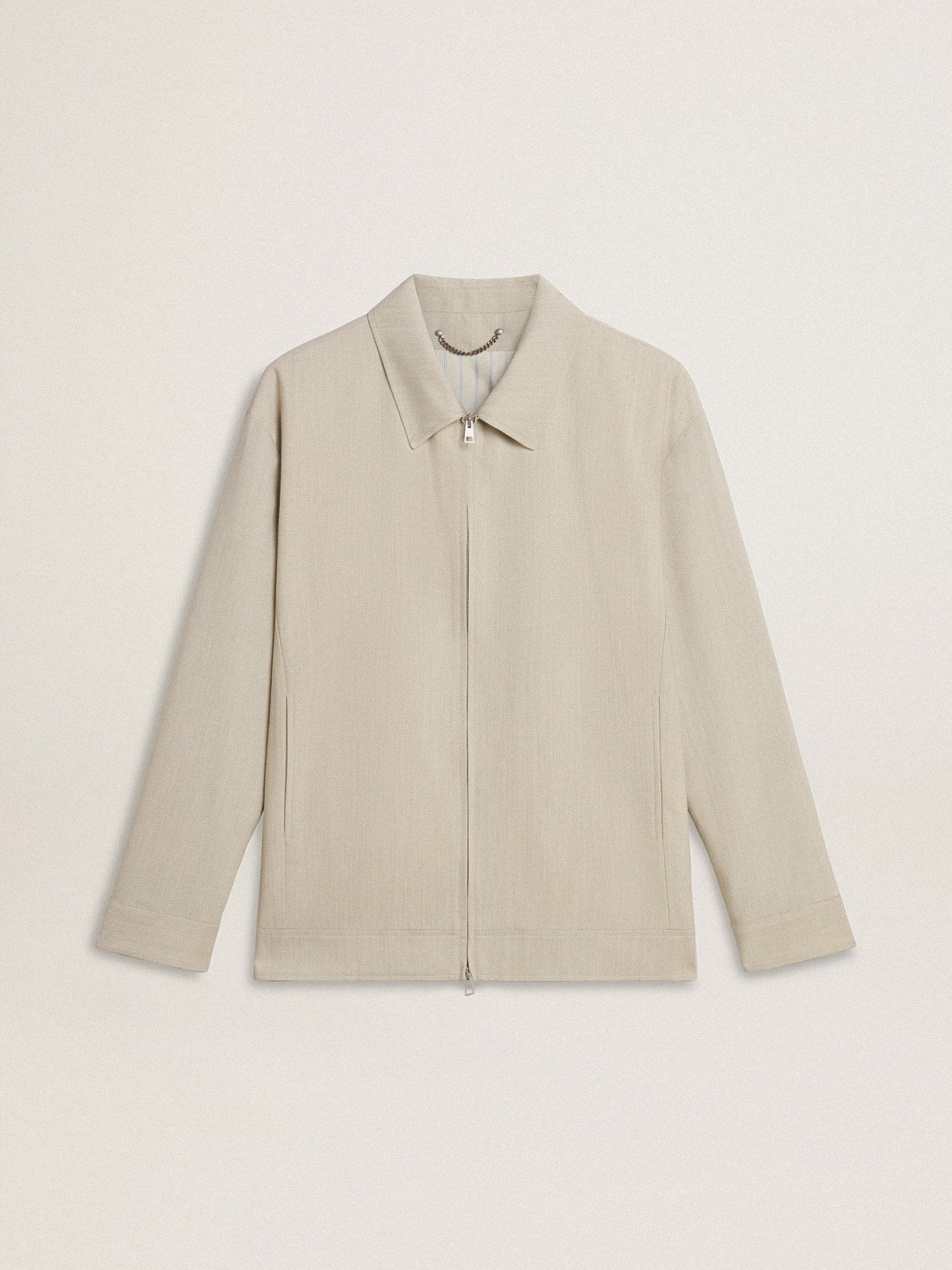 Golden Goose Men's khaki wool blend coach jacket