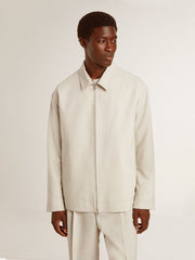Golden Goose Men's khaki wool blend coach jacket