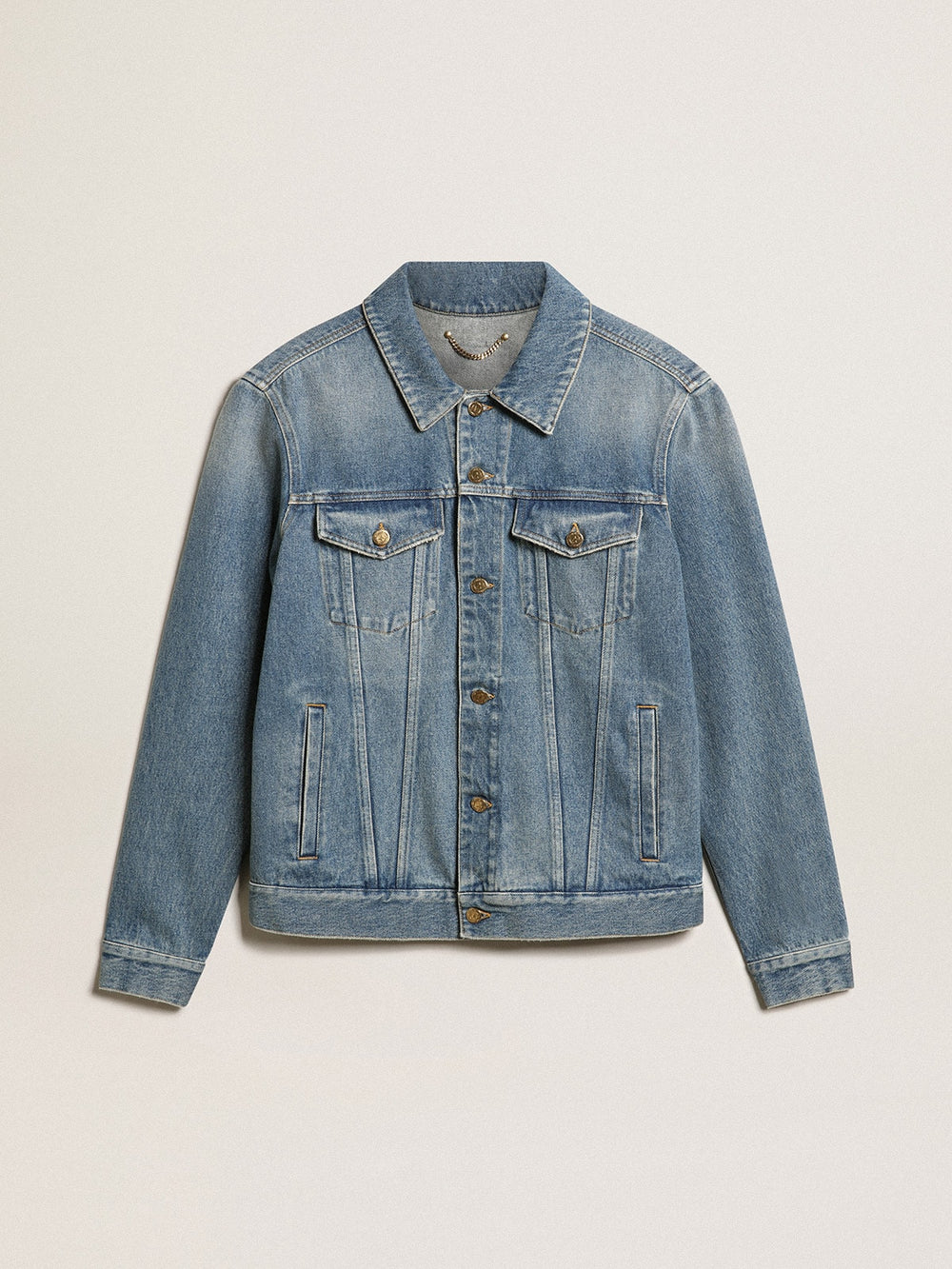 Golden Goose Men's denim jacket with medium wash