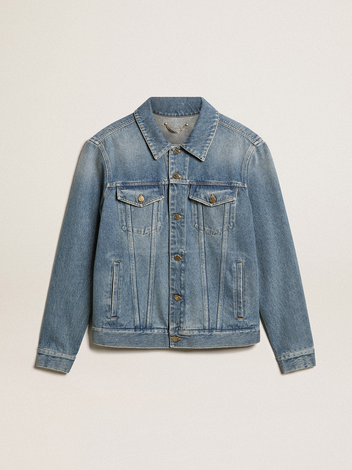 Golden Goose Men's denim jacket with medium wash