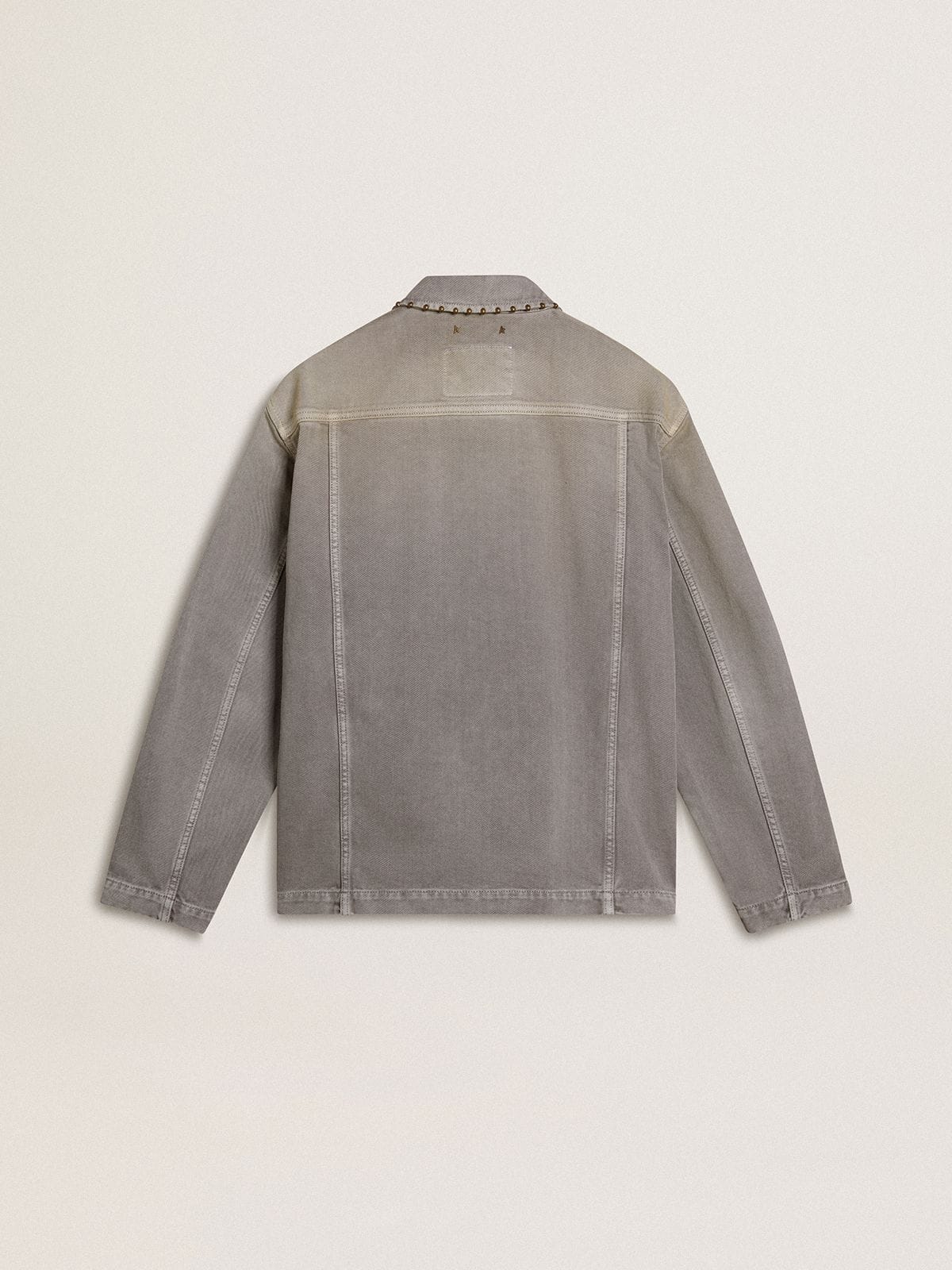 Golden Goose Men's gray denim jacket with studs