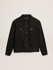 Golden Goose Men’s black one-wash denim jacket
