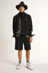 Golden Goose Men’s black one-wash denim jacket