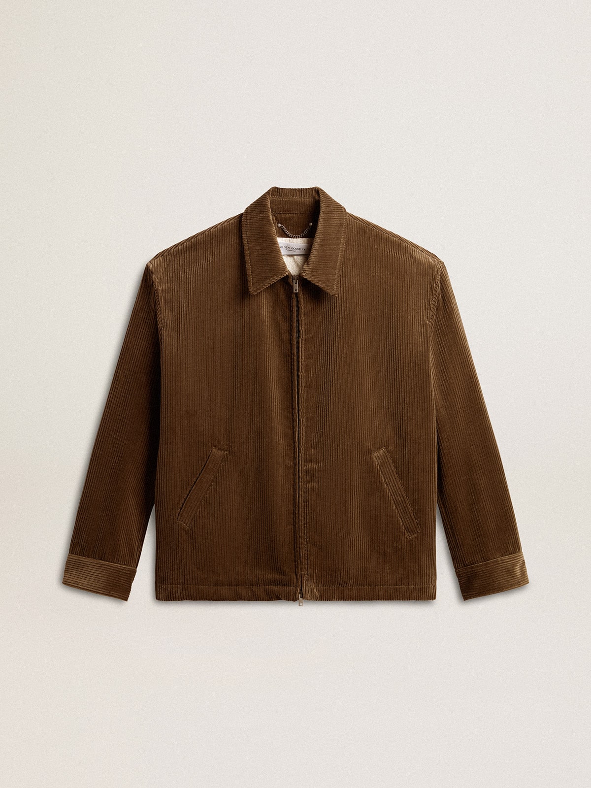 Golden Goose Men's olive-green corduroy jacket
