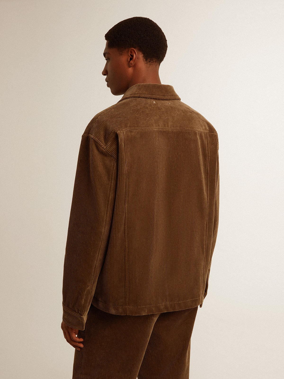 Golden Goose Men's olive-green corduroy jacket