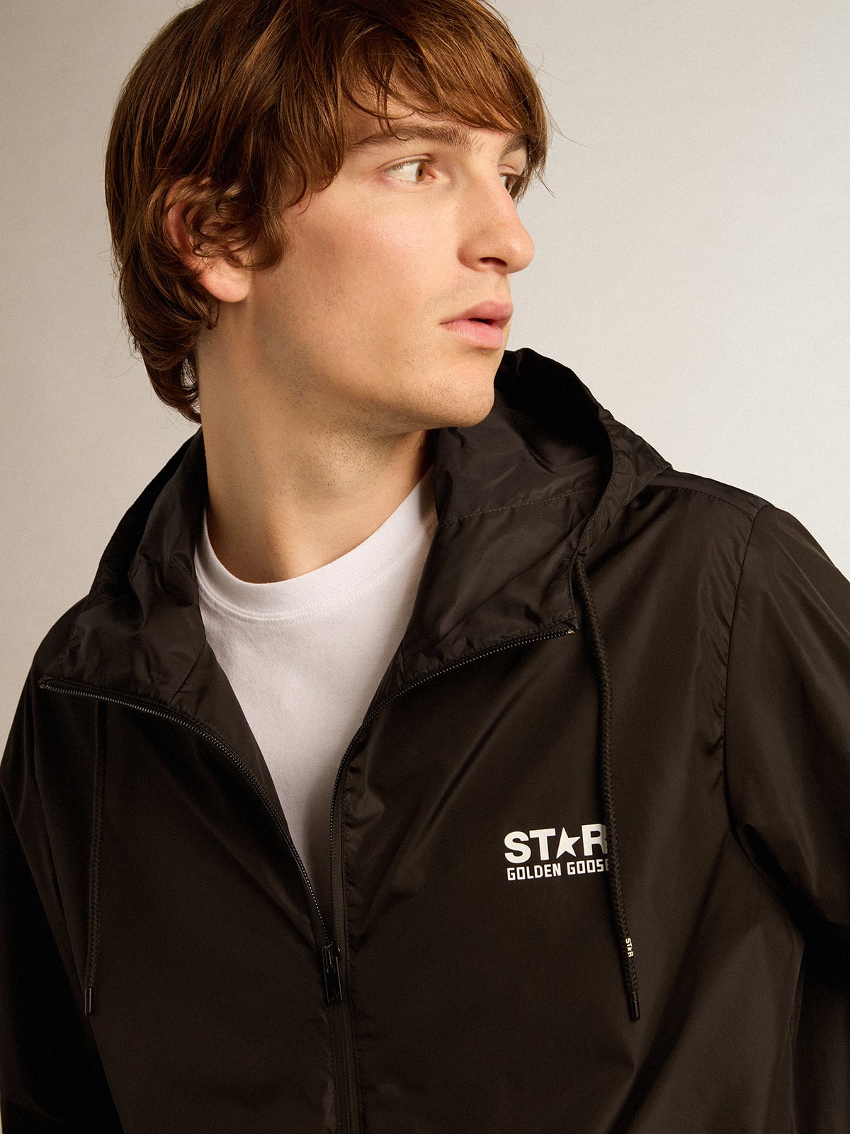 Golden Goose Men's black windbreaker | Golden Goose