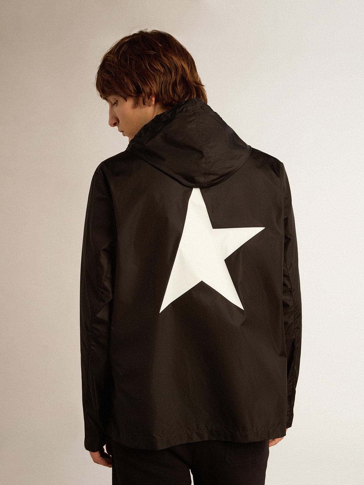 Golden Goose Men's black windbreaker | Golden Goose