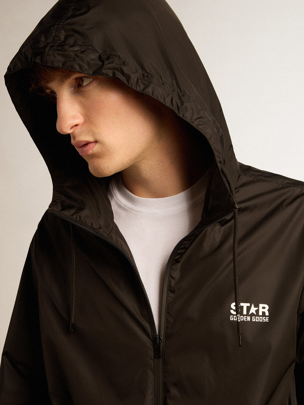 Golden Goose Men's black windbreaker | Golden Goose