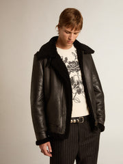 Golden Goose Black sheepskin jacket
