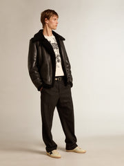 Golden Goose Black sheepskin jacket