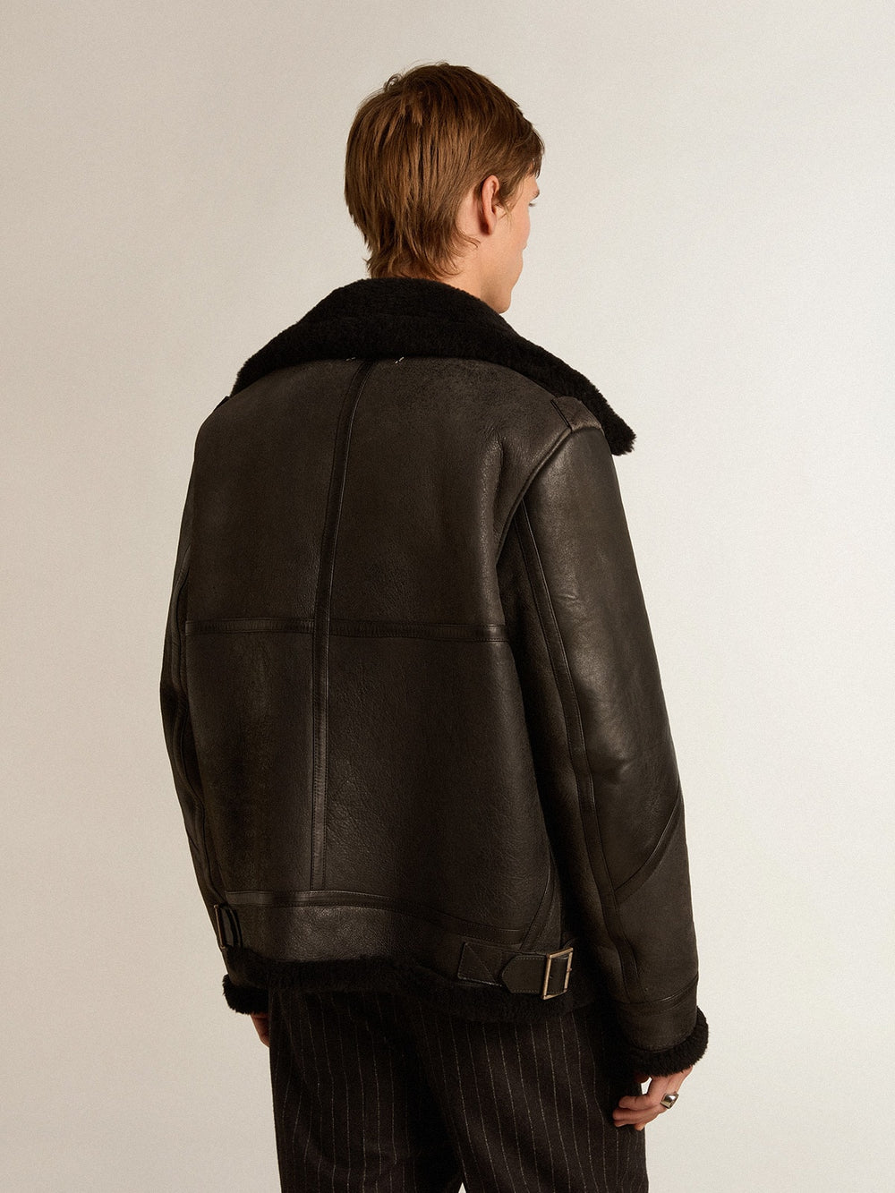 Golden Goose Black sheepskin jacket