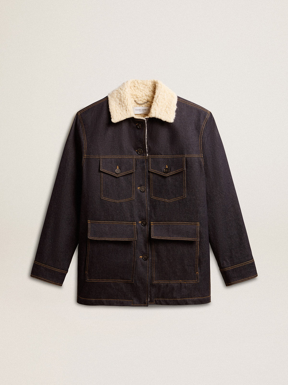 Golden Goose Men's denim pea coat jacket