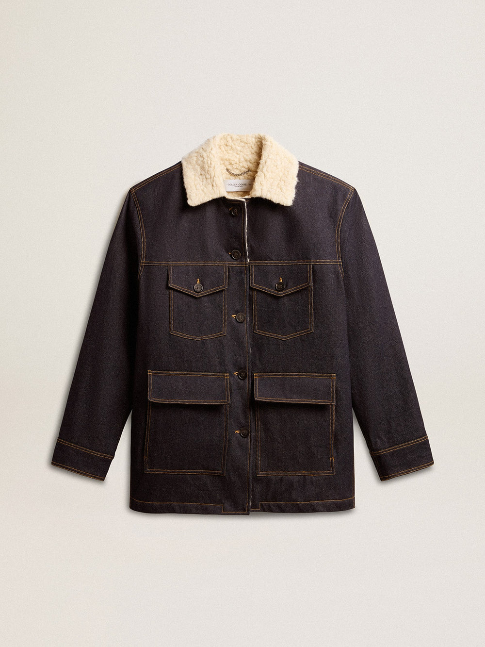 Golden Goose Men's denim pea coat jacket