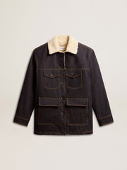 Golden Goose Men's denim pea coat jacket