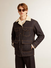 Golden Goose Men's denim pea coat jacket
