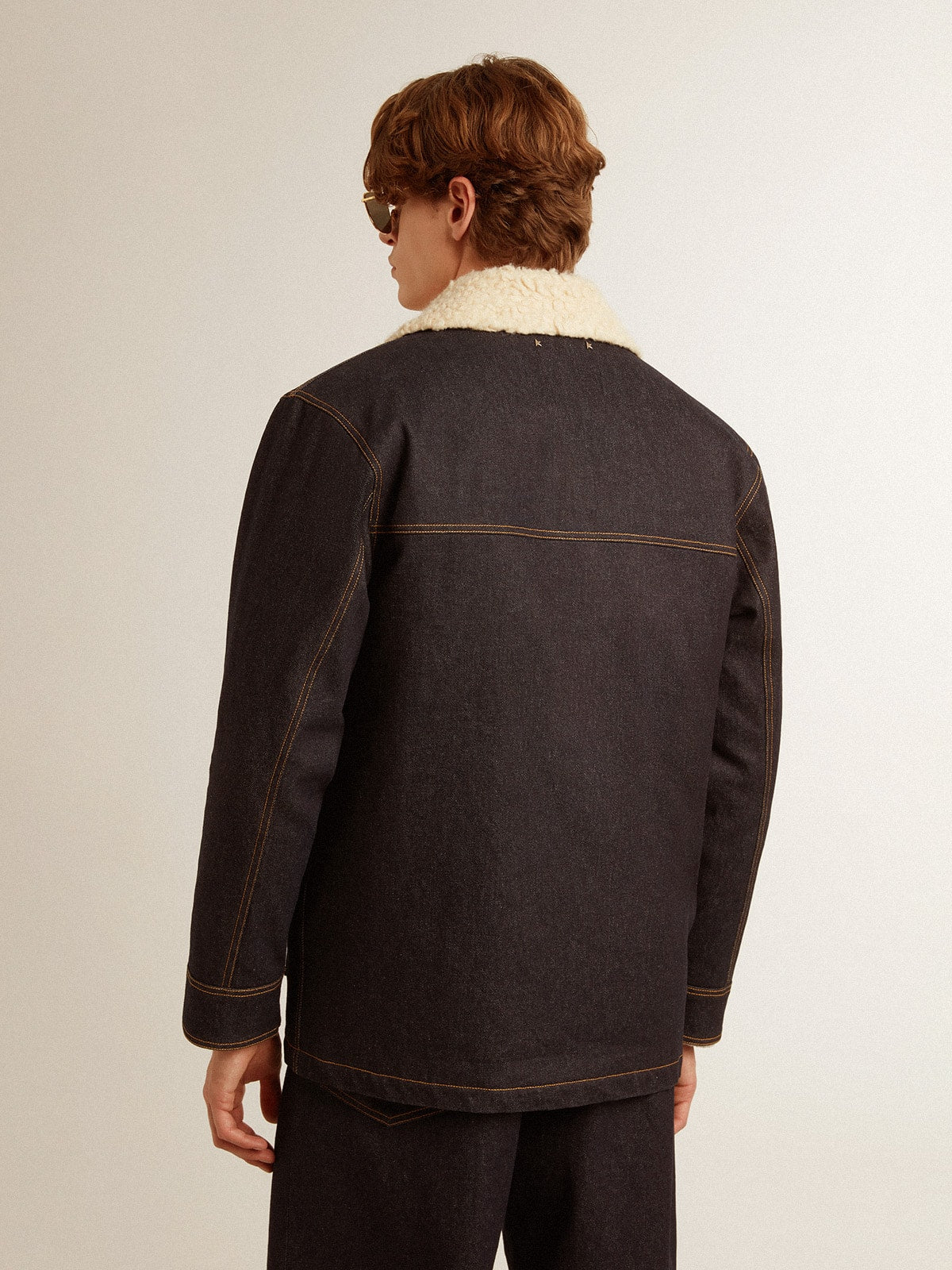 Golden Goose Men's denim pea coat jacket