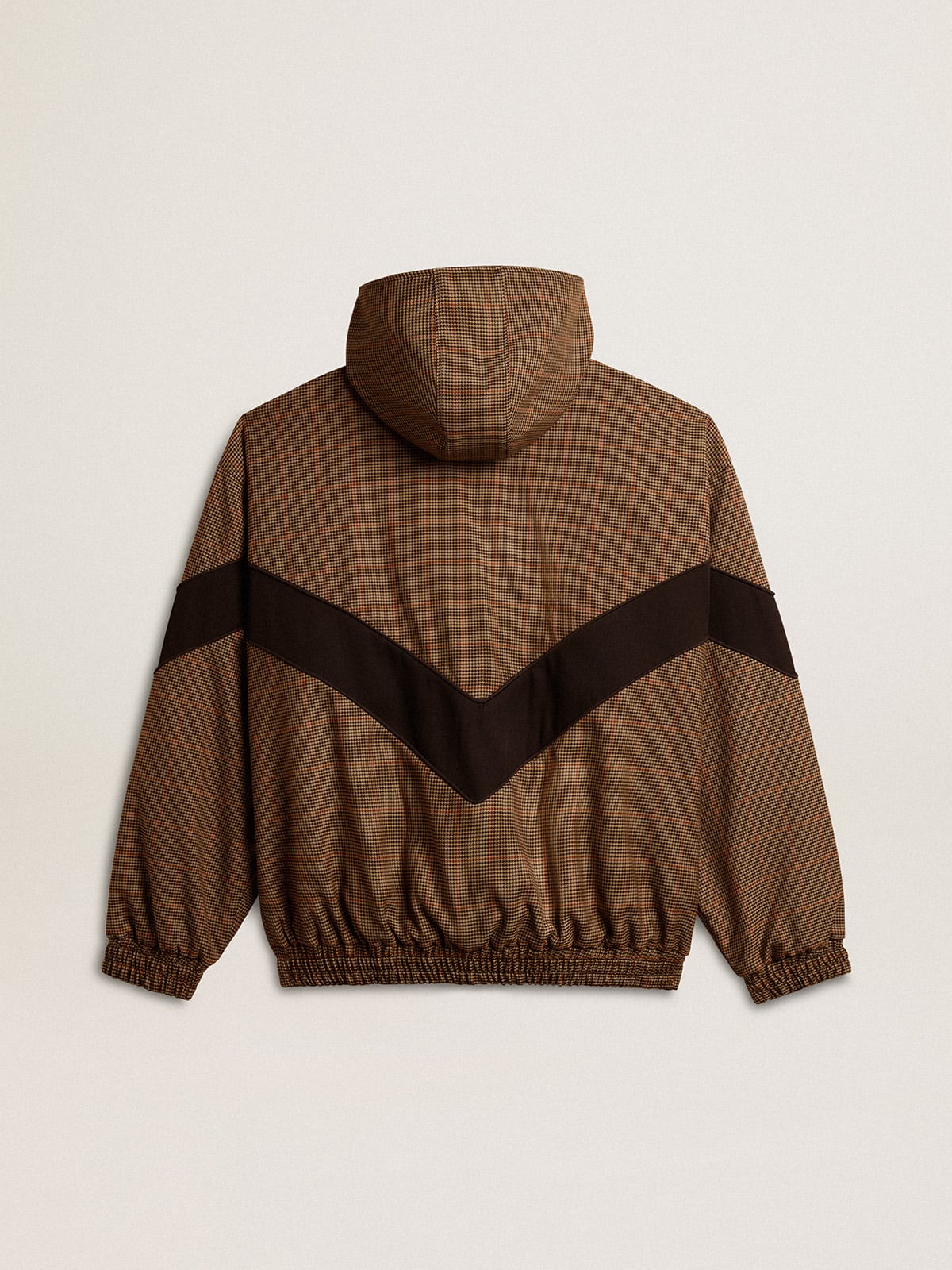 Golden Goose Windcheater in beige and black houndstooth