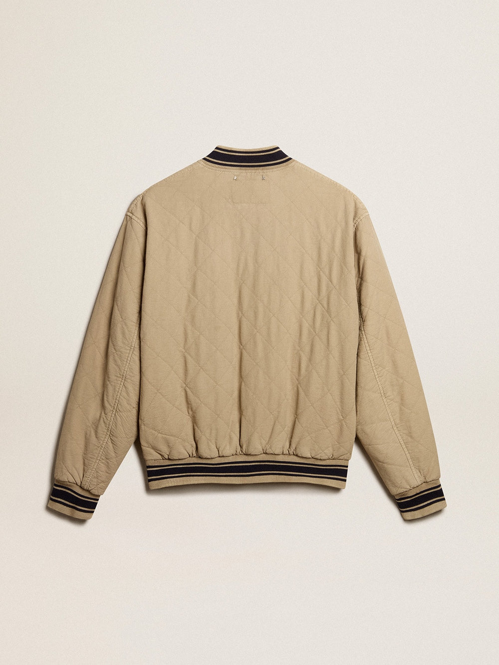 Golden Goose Khaki-colored quilted cotton bomber jacket