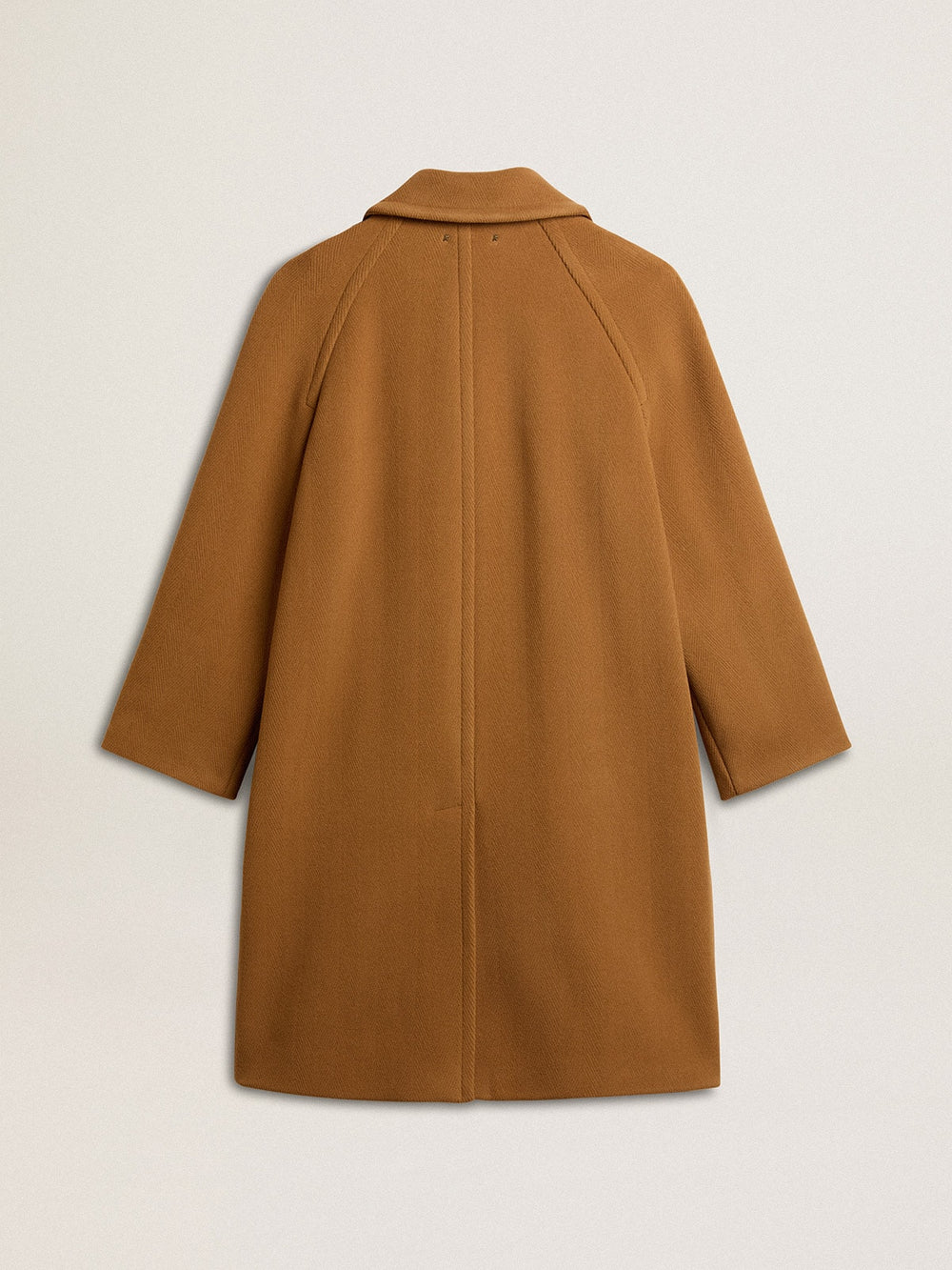 Golden Goose Men's single-breasted coat in tobacco
