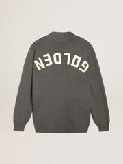 Golden Goose Men's grey cotton cardigan with buttons | Golden Goose