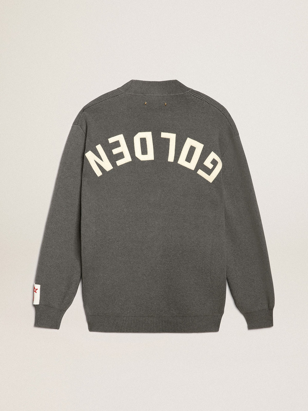 Golden Goose Men's grey cotton cardigan with buttons | Golden Goose