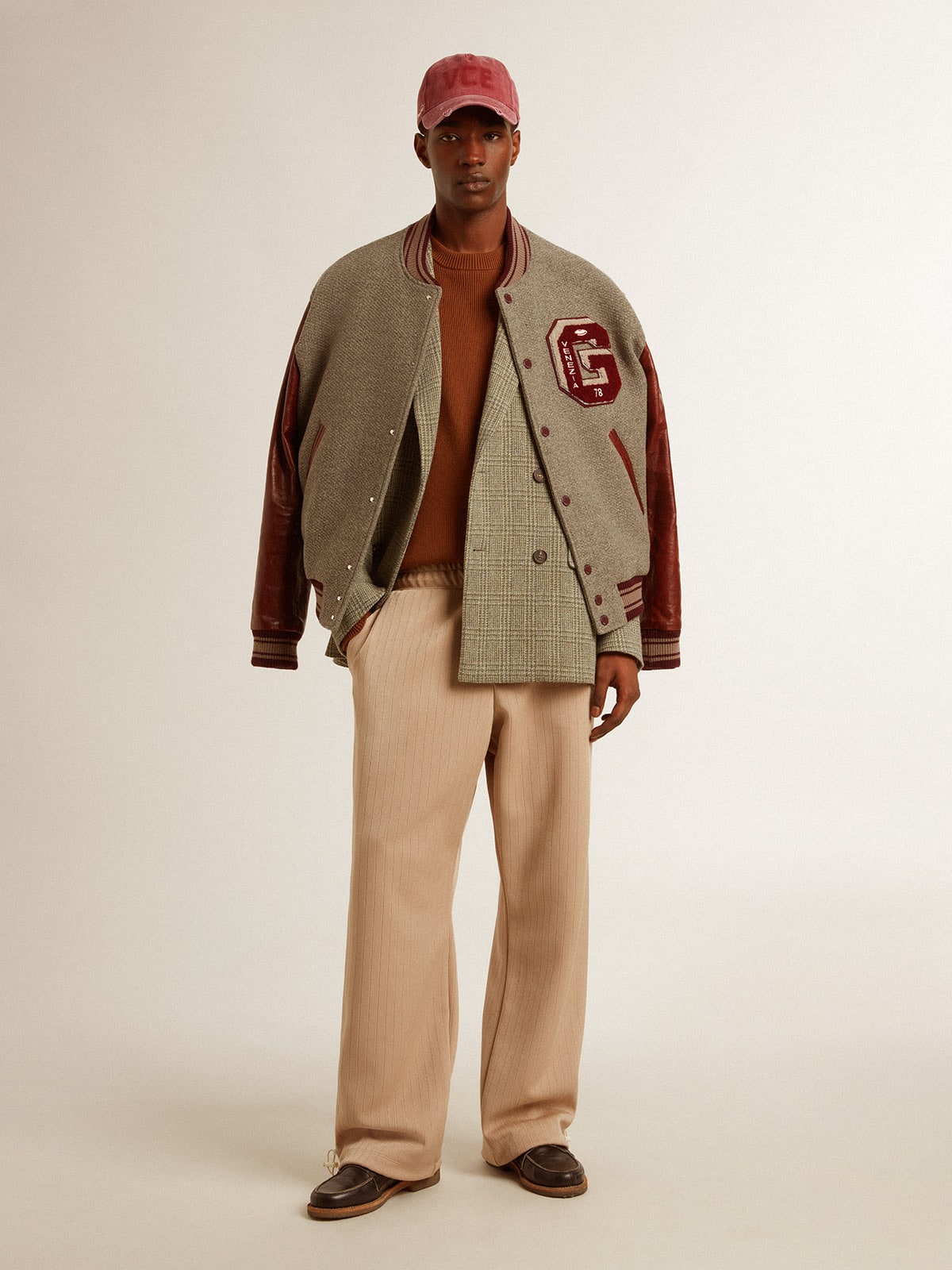 Golden Goose Men's crew-neck sweater with logo on the back