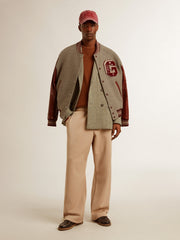 Golden Goose Men's crew-neck sweater with logo on the back