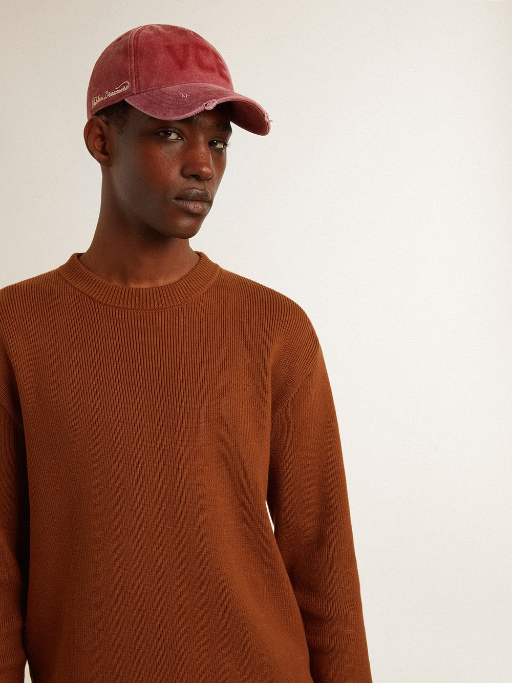 Golden Goose Men's crew-neck sweater with logo on the back