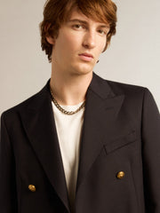 Golden Goose Men's double-breasted blazer in dark blue
