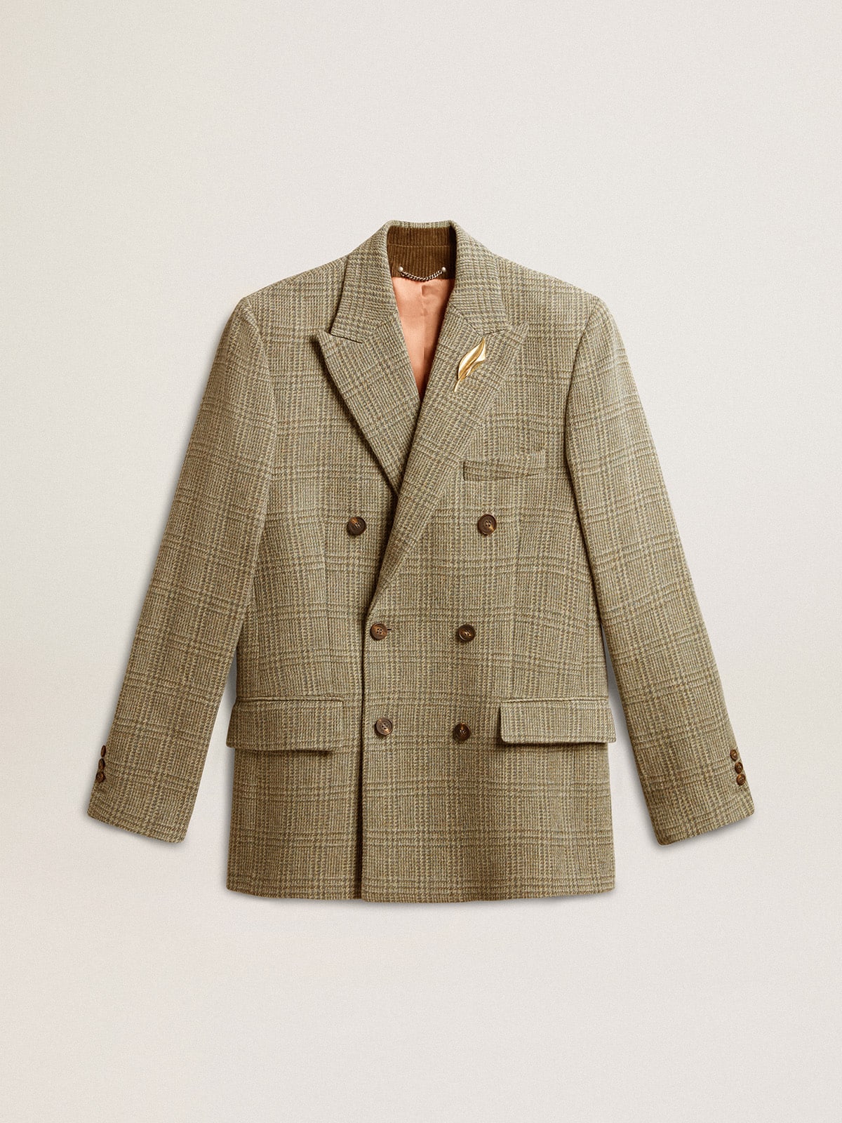 Golden Goose Men's double-breasted blazer in Shetland wool