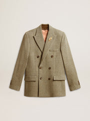 Golden Goose Men's double-breasted blazer in Shetland wool