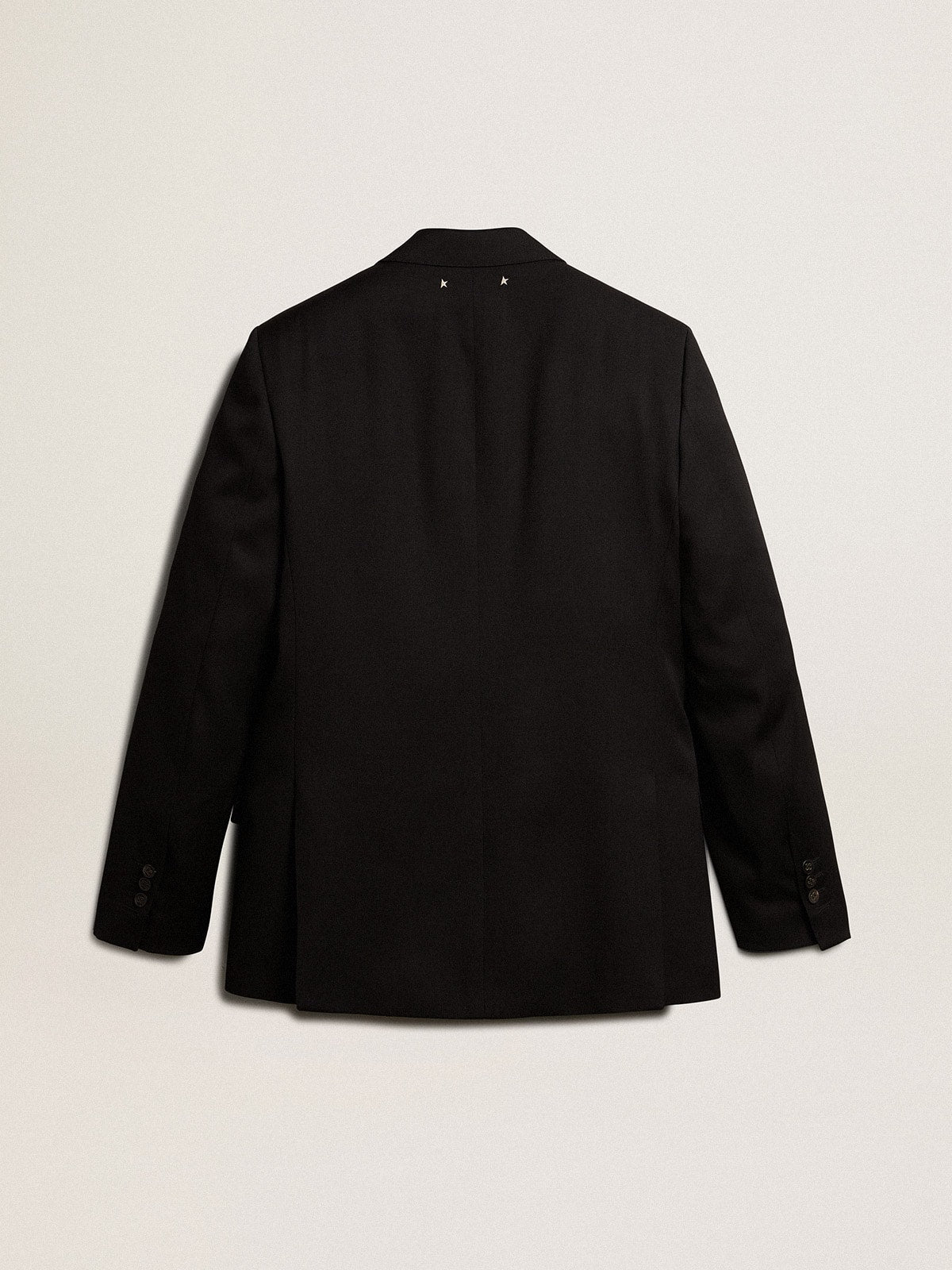 Golden Goose Men’s black double-breasted blazer with button fastening