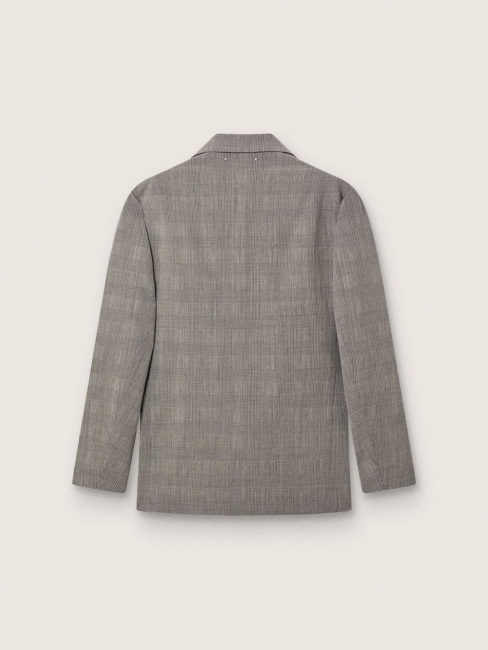 Golden Goose Men's jacket in gray Prince of Wales check wool