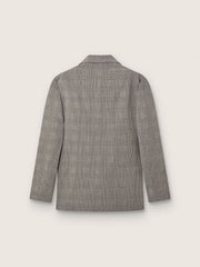 Golden Goose Men's jacket in gray Prince of Wales check wool