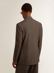 Golden Goose Men's tailored jacket in anthracite gray virgin wool