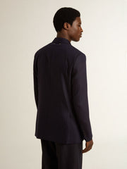 Golden Goose Men's midnight blue wool double-breasted blazer