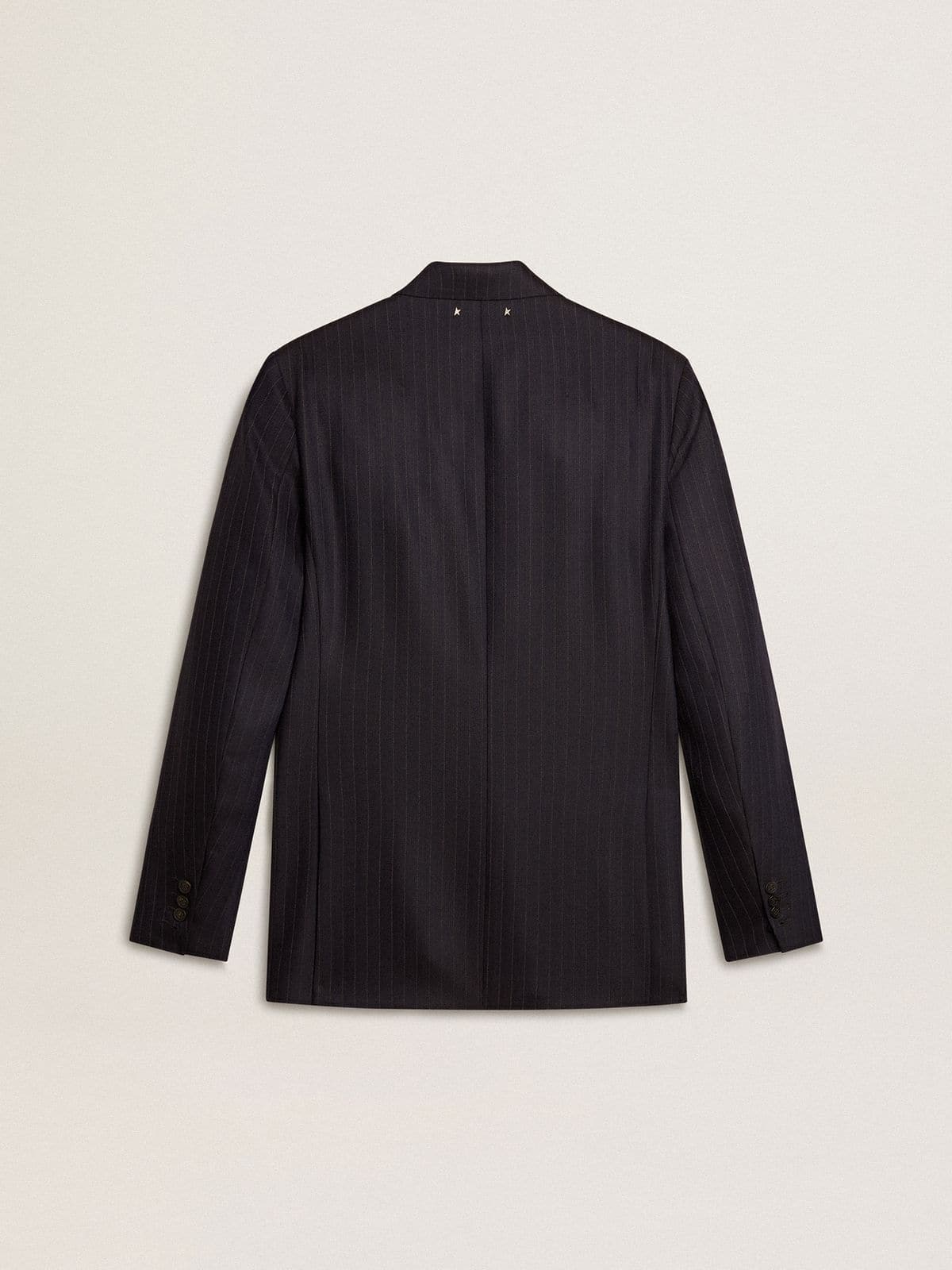 Golden Goose Men's midnight blue wool double-breasted blazer