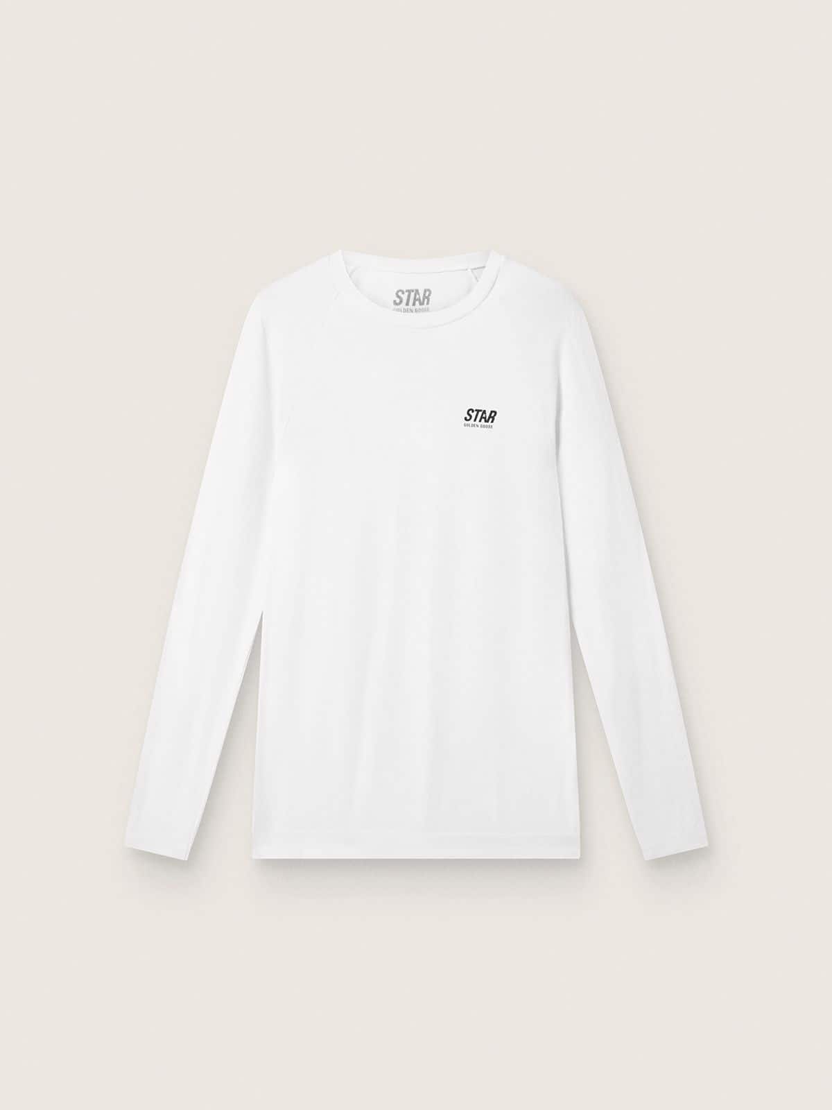 Golden Goose Men's white long-sleeve sports top