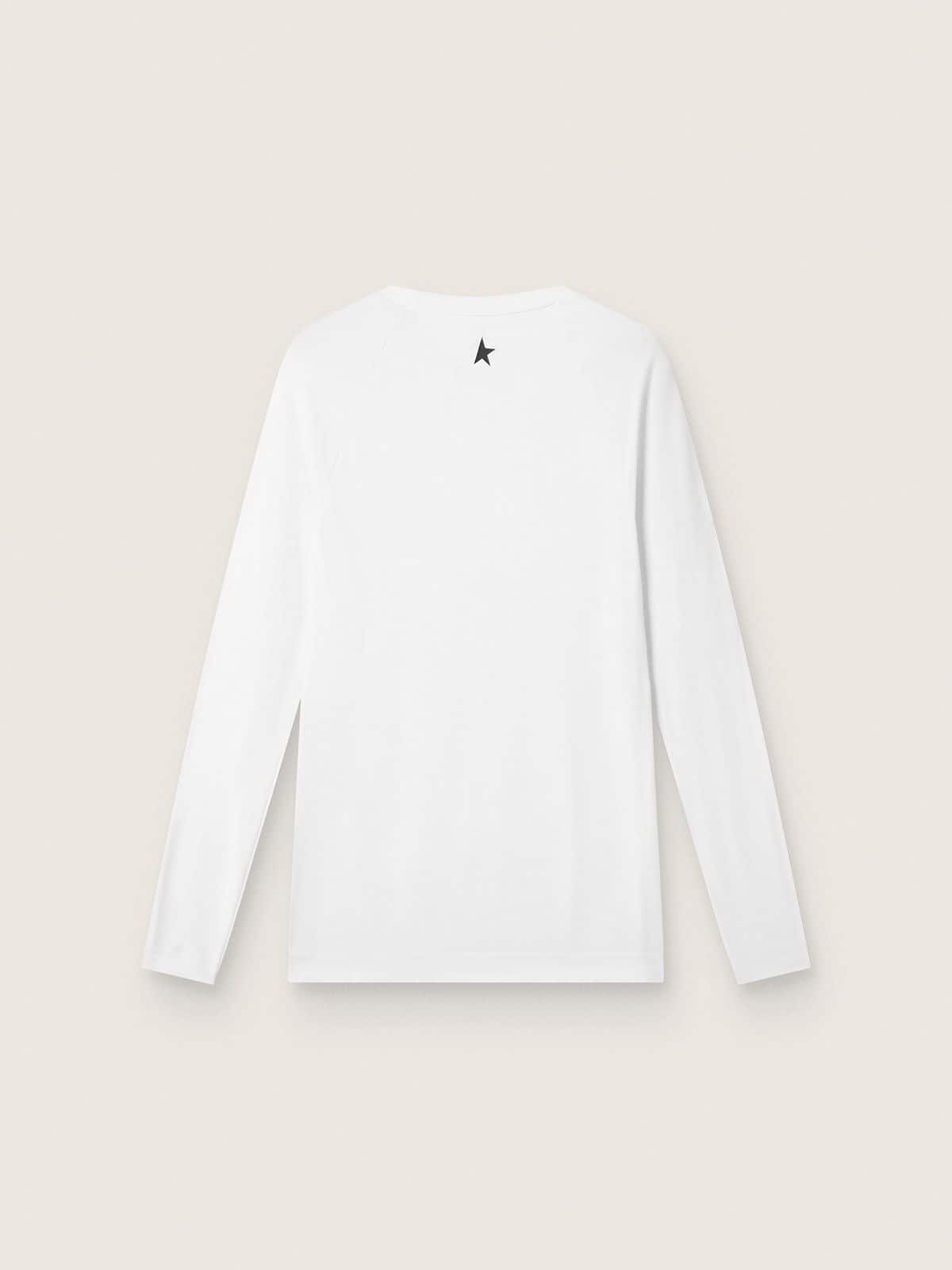 Golden Goose Men's white long-sleeve sports top