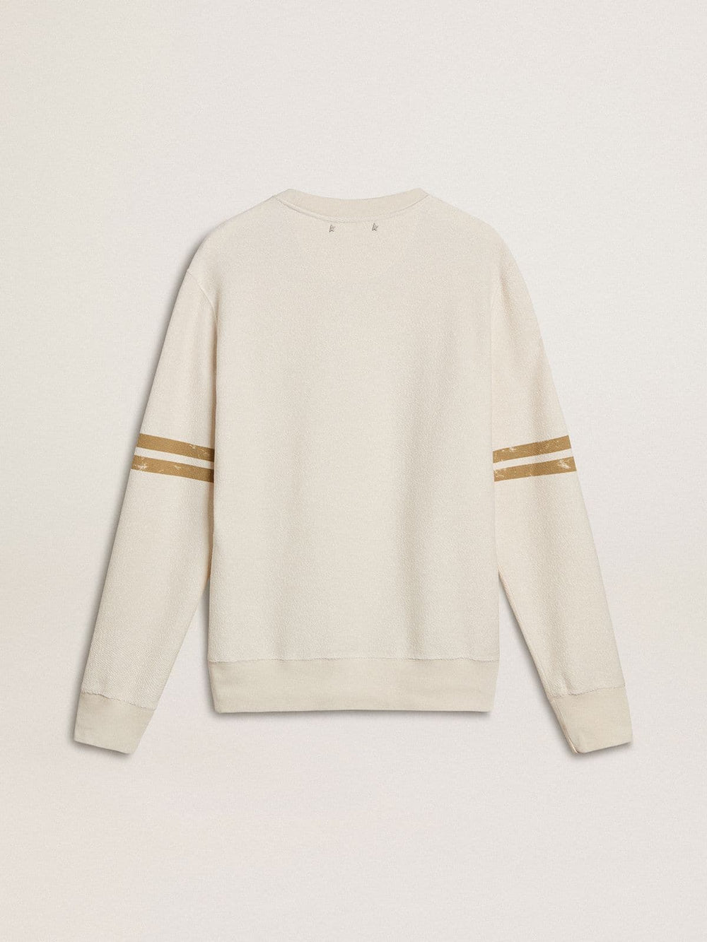 Golden Goose Men's white cotton sweatshirt with front print
